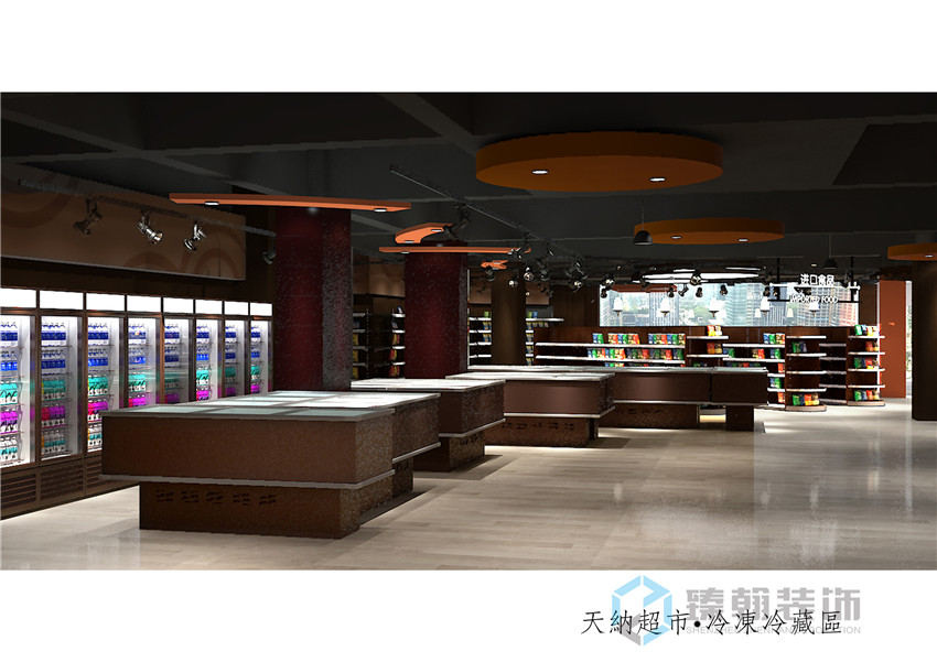 3000平公明進口食品超市裝修設計案例