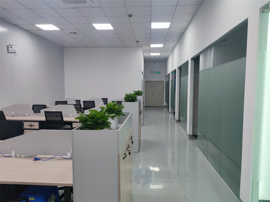 3000㎡深圳韻騰激光廠房，展廳，辦公室設計裝修