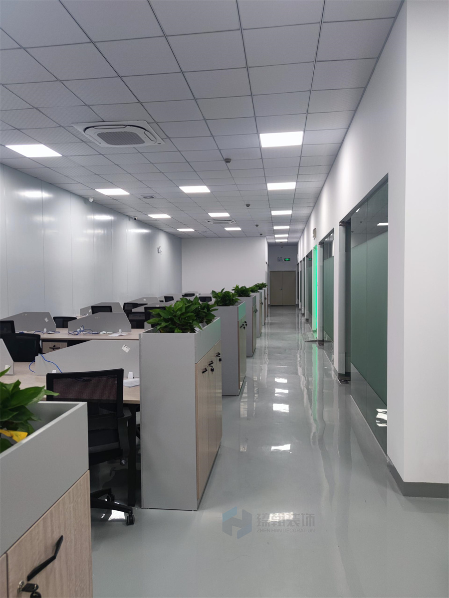3000㎡深圳韻騰激光廠房，展廳，辦公室設計裝修