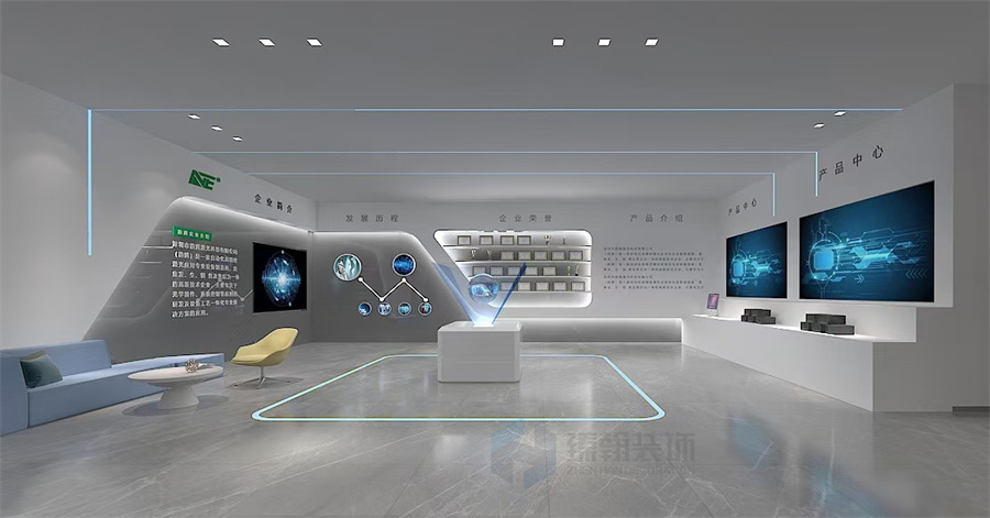 3000㎡深圳韻騰激光廠房，展廳，辦公室設計裝修