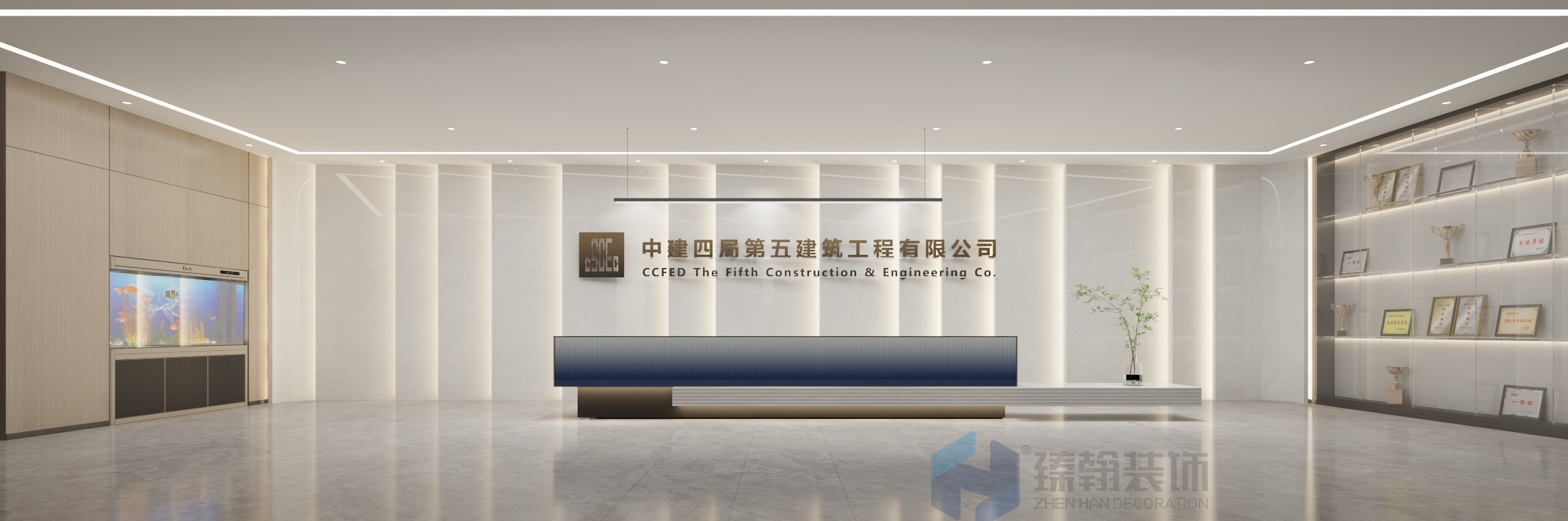 1000㎡中建四局辦公室設(shè)計